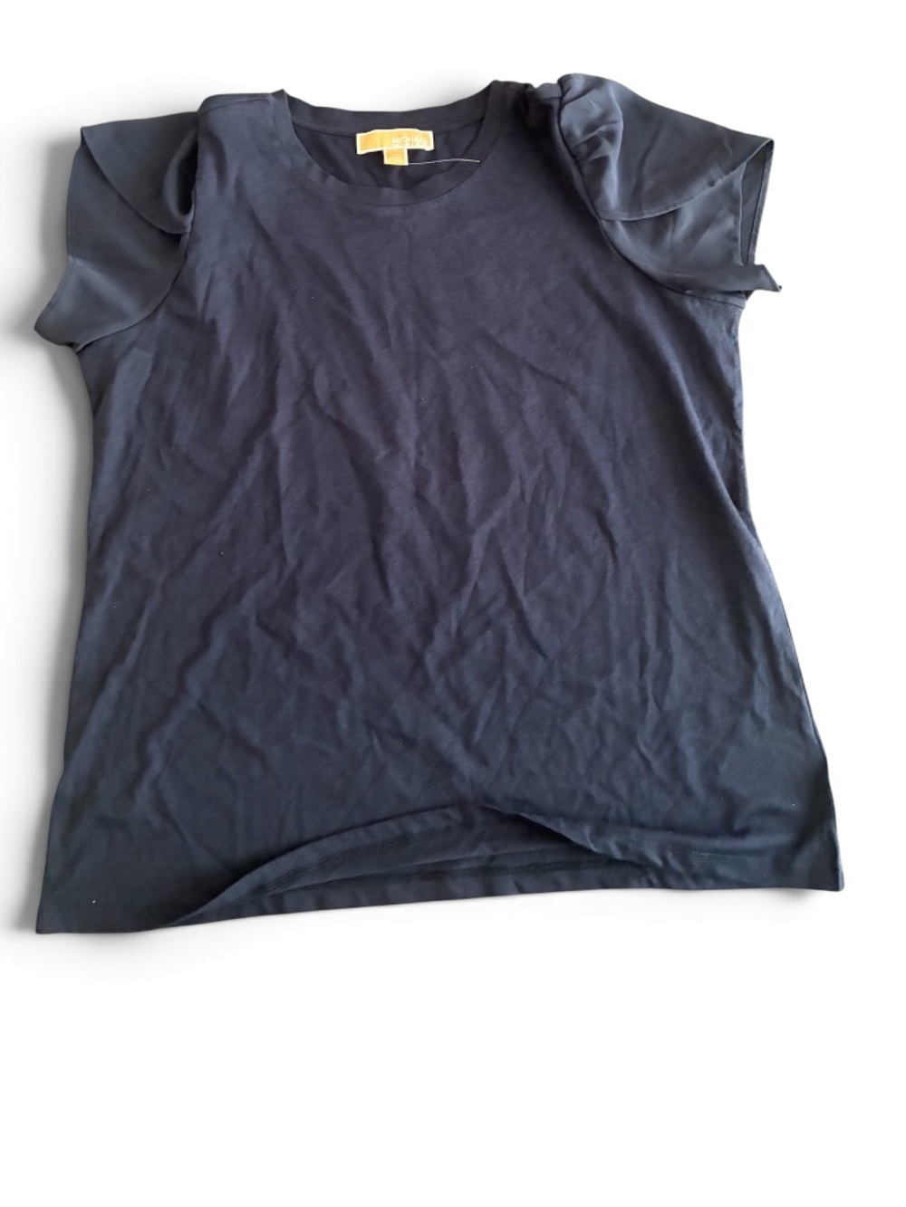 Michael Kors Women’s  Navy Puff Sleeve Crew Neck Top NWOT Size Large